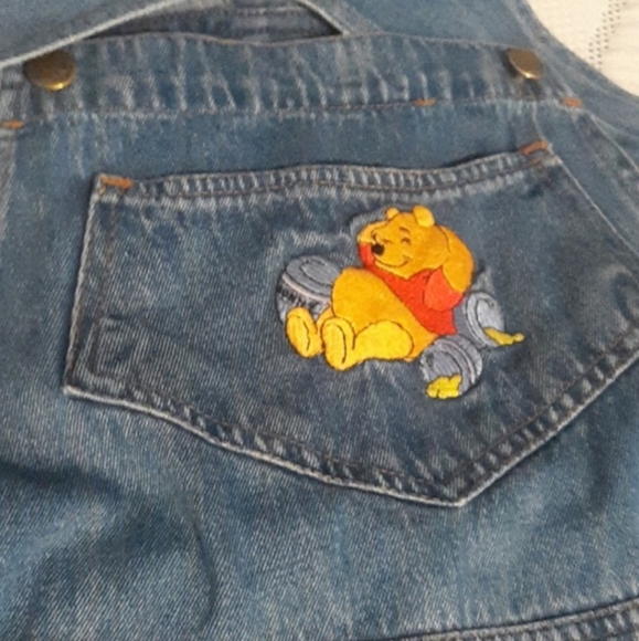 Walt disney winnie the pooh overalls (jeans) (denim) (overall) - Picture 2 of 9